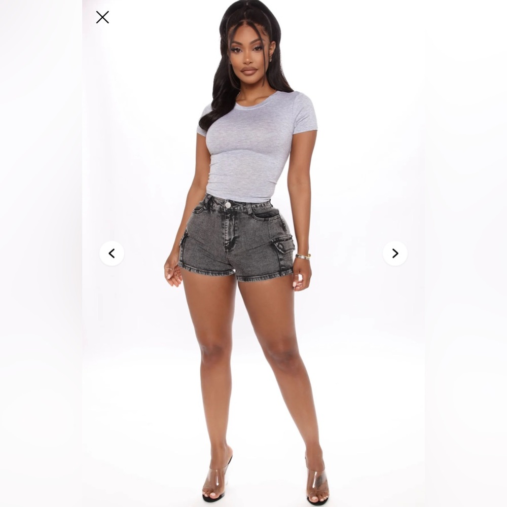 Fashion Nova Cargo Jeans Shorts